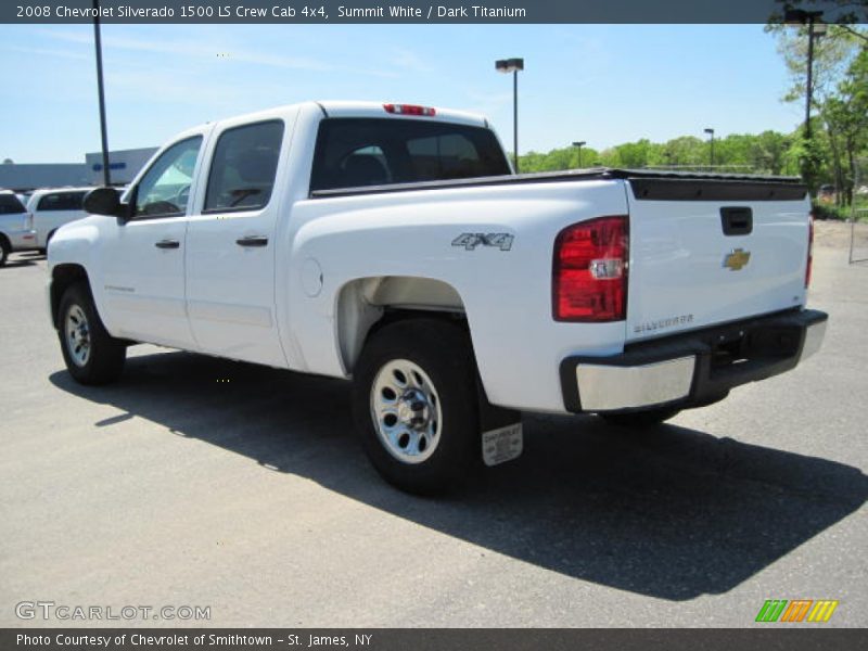 Summit White / Dark Titanium 2008 Chevrolet Silverado 1500 LS Crew Cab 4x4