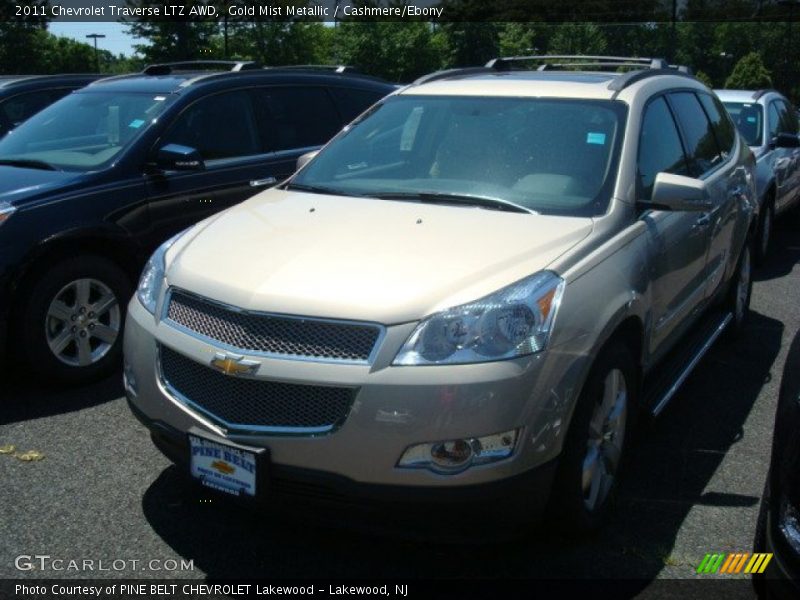 Gold Mist Metallic / Cashmere/Ebony 2011 Chevrolet Traverse LTZ AWD