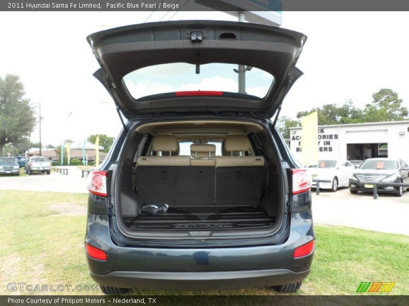 Pacific Blue Pearl / Beige 2011 Hyundai Santa Fe Limited