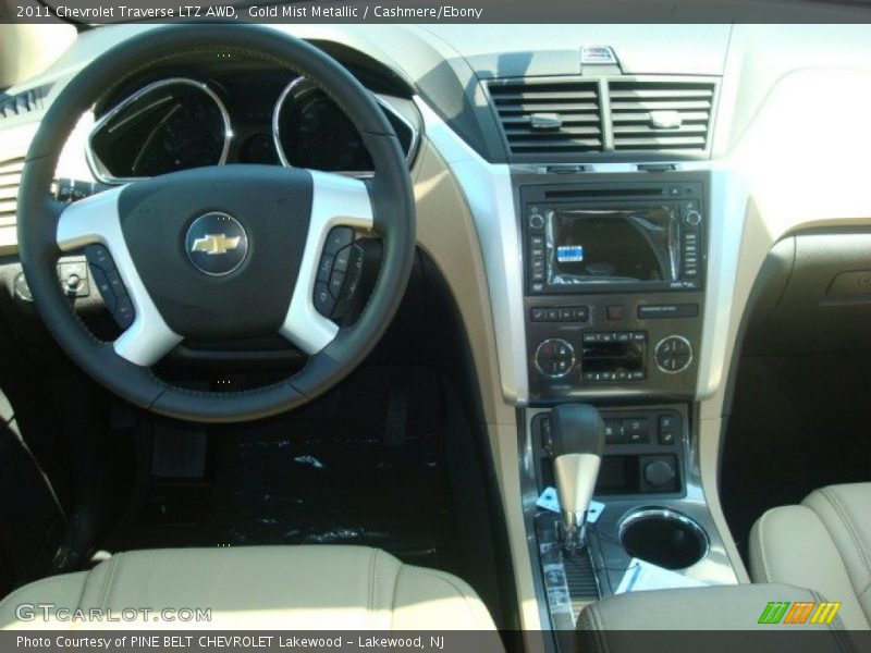 Gold Mist Metallic / Cashmere/Ebony 2011 Chevrolet Traverse LTZ AWD