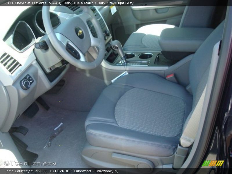 Dark Blue Metallic / Dark Gray/Light Gray 2011 Chevrolet Traverse LS AWD