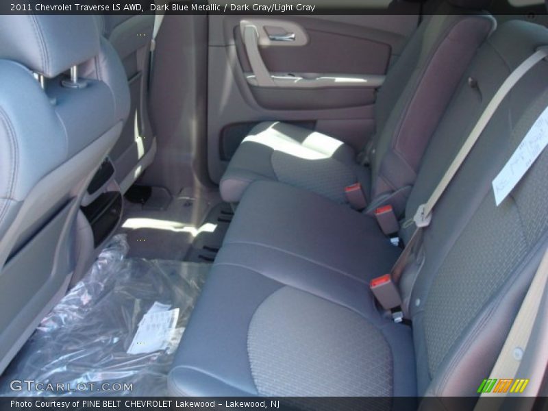 Dark Blue Metallic / Dark Gray/Light Gray 2011 Chevrolet Traverse LS AWD
