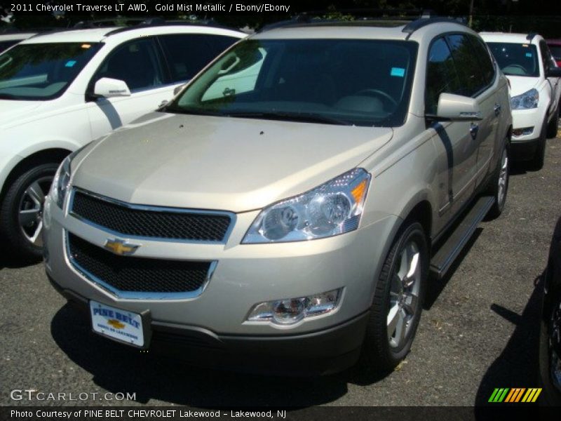 Gold Mist Metallic / Ebony/Ebony 2011 Chevrolet Traverse LT AWD