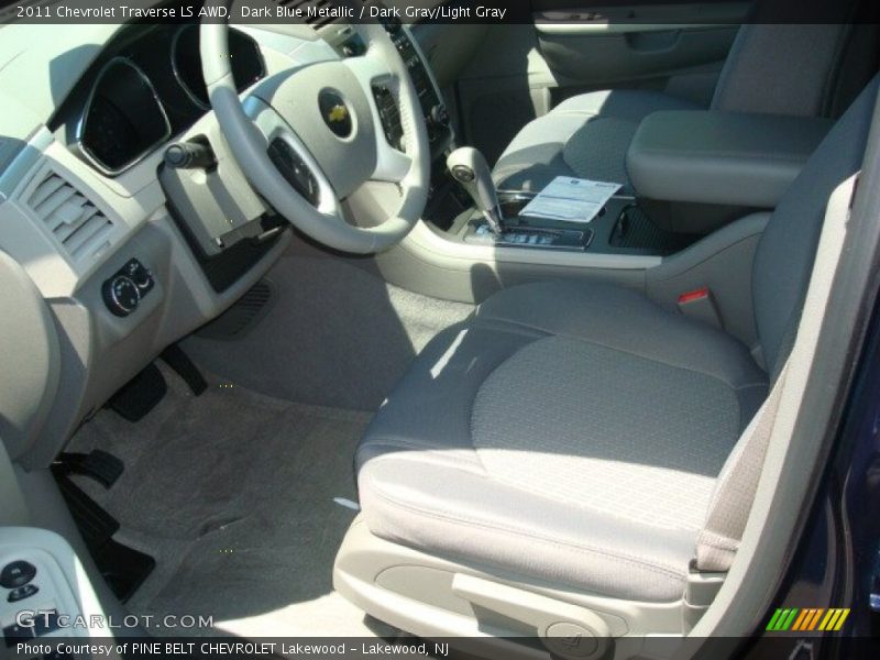 Dark Blue Metallic / Dark Gray/Light Gray 2011 Chevrolet Traverse LS AWD