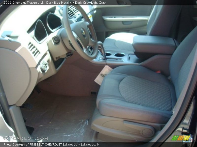 Dark Blue Metallic / Dark Gray/Light Gray 2011 Chevrolet Traverse LS