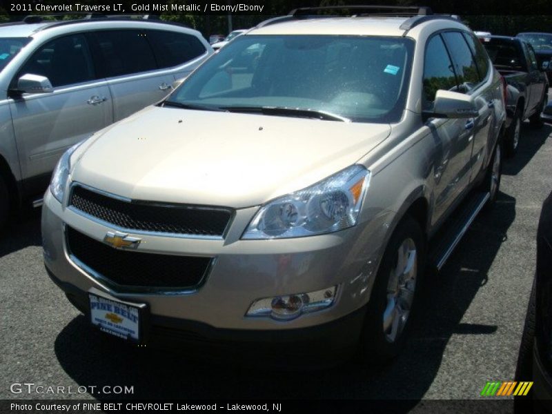 Gold Mist Metallic / Ebony/Ebony 2011 Chevrolet Traverse LT
