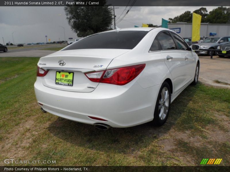 Pearl White / Camel 2011 Hyundai Sonata Limited 2.0T