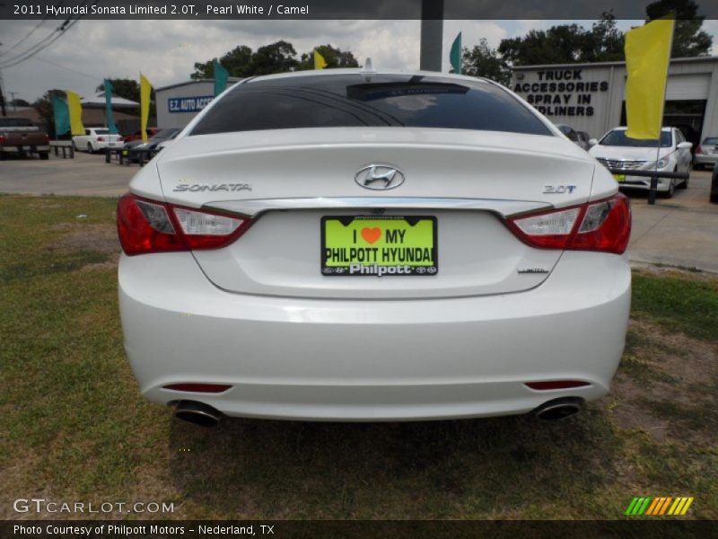 Pearl White / Camel 2011 Hyundai Sonata Limited 2.0T