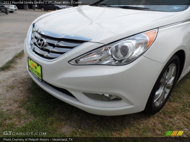 Pearl White / Camel 2011 Hyundai Sonata Limited 2.0T