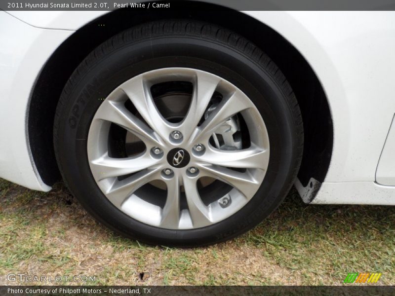 Pearl White / Camel 2011 Hyundai Sonata Limited 2.0T