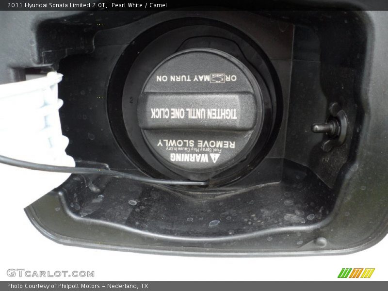 Pearl White / Camel 2011 Hyundai Sonata Limited 2.0T