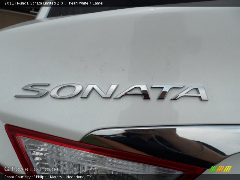 Pearl White / Camel 2011 Hyundai Sonata Limited 2.0T