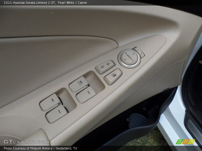 Pearl White / Camel 2011 Hyundai Sonata Limited 2.0T