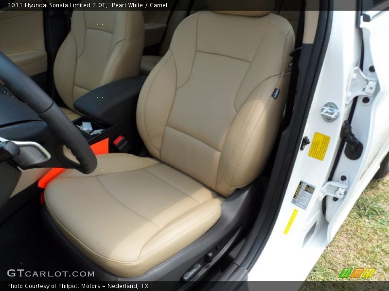 Pearl White / Camel 2011 Hyundai Sonata Limited 2.0T