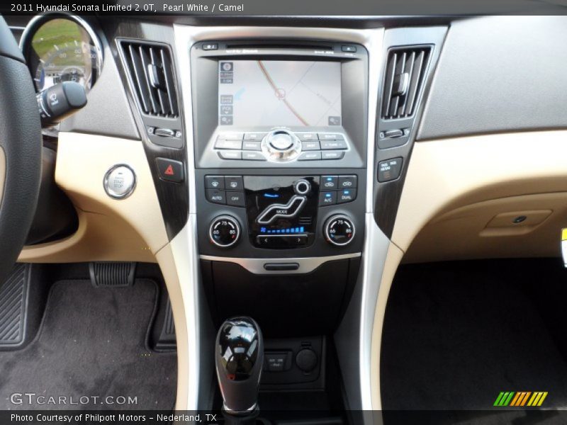 Pearl White / Camel 2011 Hyundai Sonata Limited 2.0T