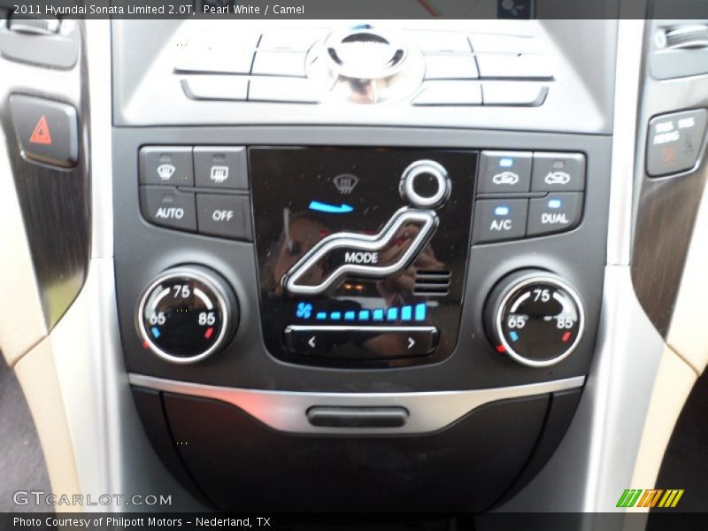Pearl White / Camel 2011 Hyundai Sonata Limited 2.0T
