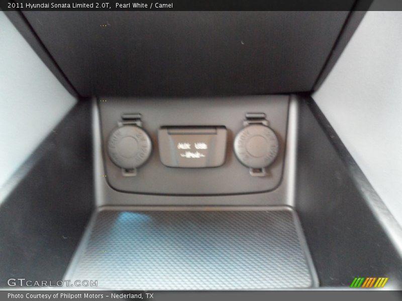 Pearl White / Camel 2011 Hyundai Sonata Limited 2.0T