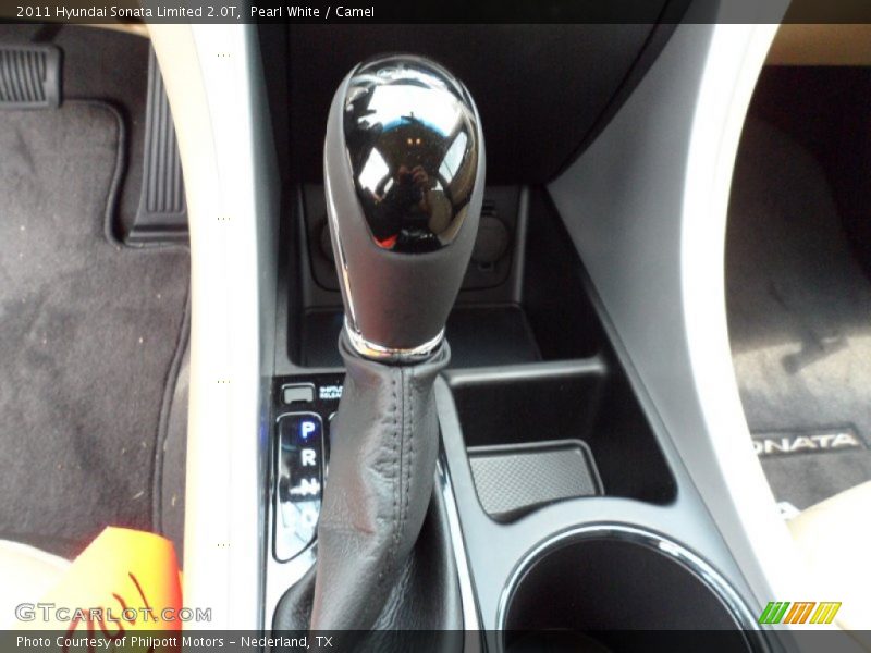 Pearl White / Camel 2011 Hyundai Sonata Limited 2.0T