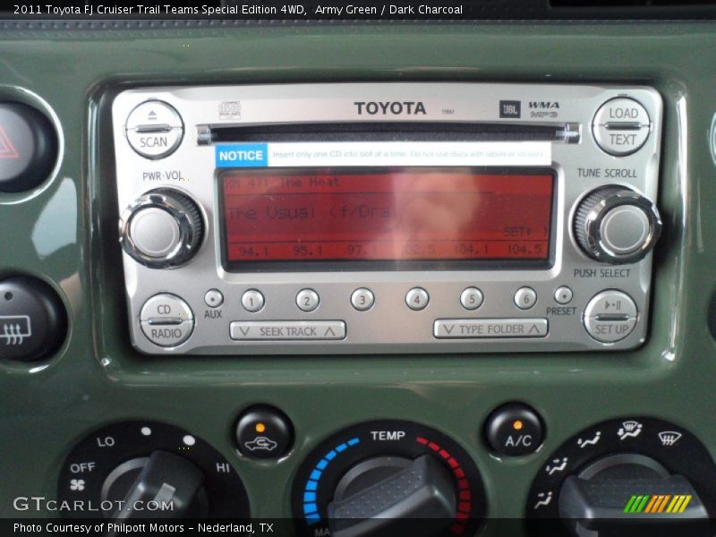 Army Green / Dark Charcoal 2011 Toyota FJ Cruiser Trail Teams Special Edition 4WD