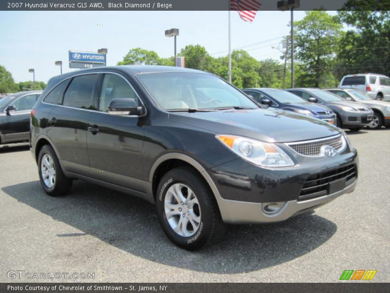 Black Diamond / Beige 2007 Hyundai Veracruz GLS AWD