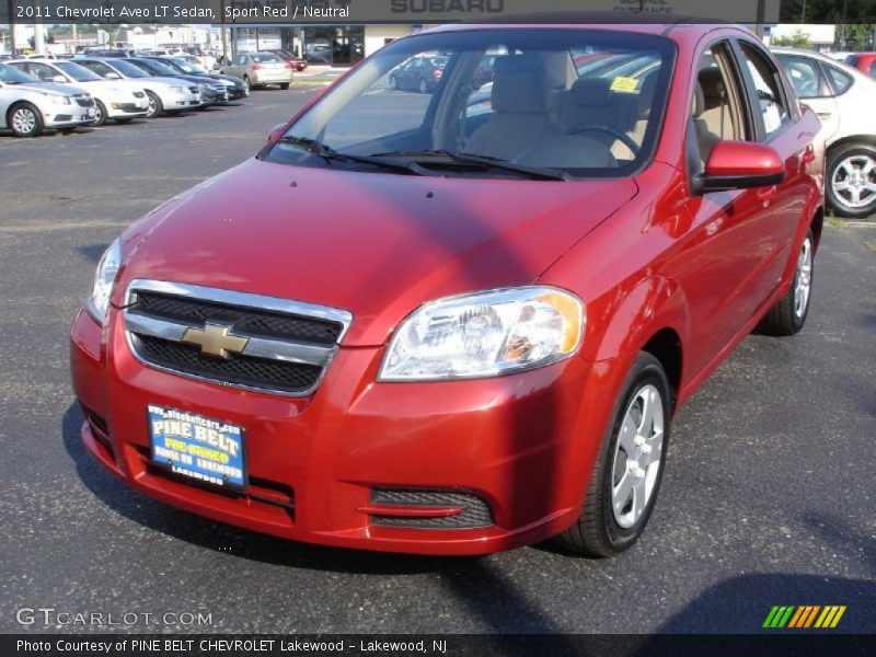 Sport Red / Neutral 2011 Chevrolet Aveo LT Sedan