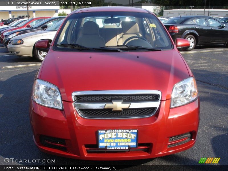 Sport Red / Neutral 2011 Chevrolet Aveo LT Sedan
