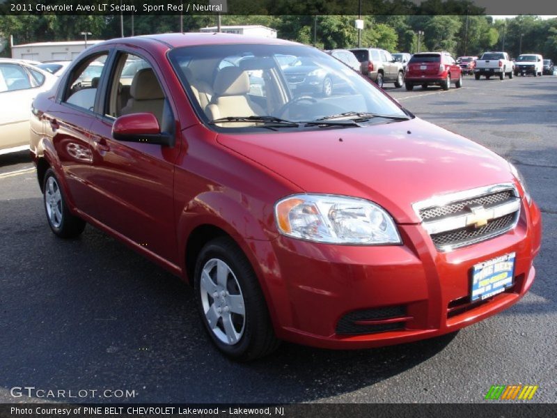 Sport Red / Neutral 2011 Chevrolet Aveo LT Sedan
