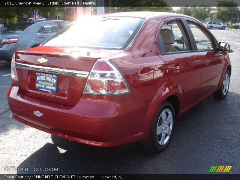 Sport Red / Neutral 2011 Chevrolet Aveo LT Sedan
