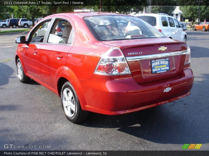 Sport Red / Neutral 2011 Chevrolet Aveo LT Sedan