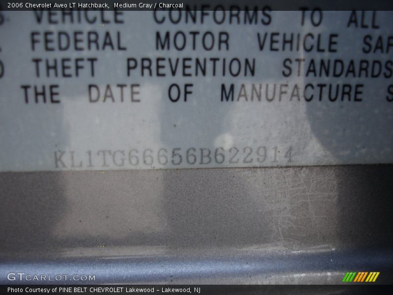 Medium Gray / Charcoal 2006 Chevrolet Aveo LT Hatchback