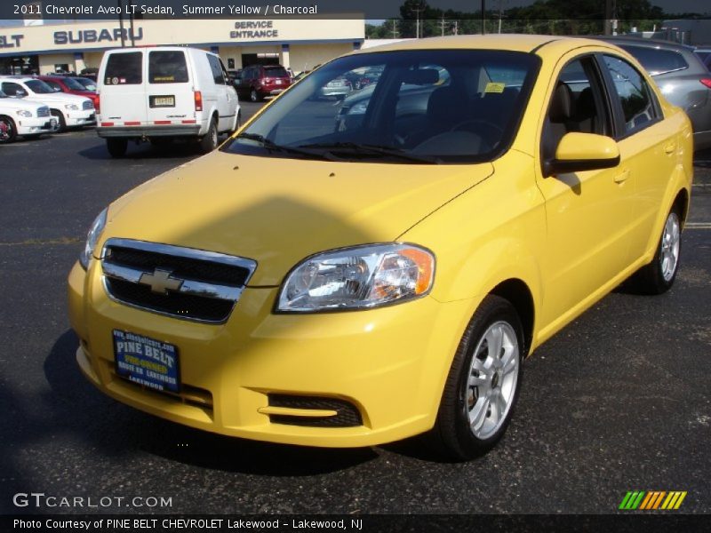 Summer Yellow / Charcoal 2011 Chevrolet Aveo LT Sedan