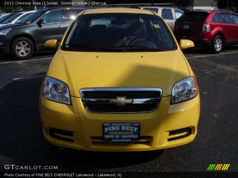 Summer Yellow / Charcoal 2011 Chevrolet Aveo LT Sedan