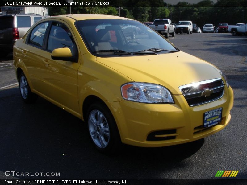 Summer Yellow / Charcoal 2011 Chevrolet Aveo LT Sedan