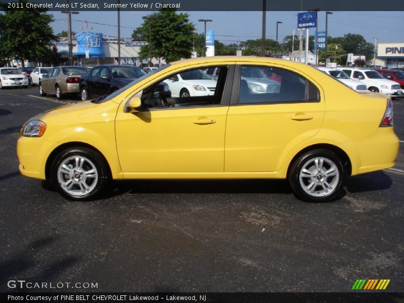Summer Yellow / Charcoal 2011 Chevrolet Aveo LT Sedan