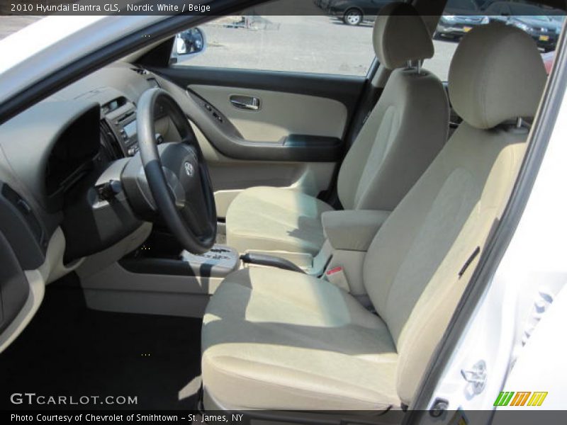 Nordic White / Beige 2010 Hyundai Elantra GLS