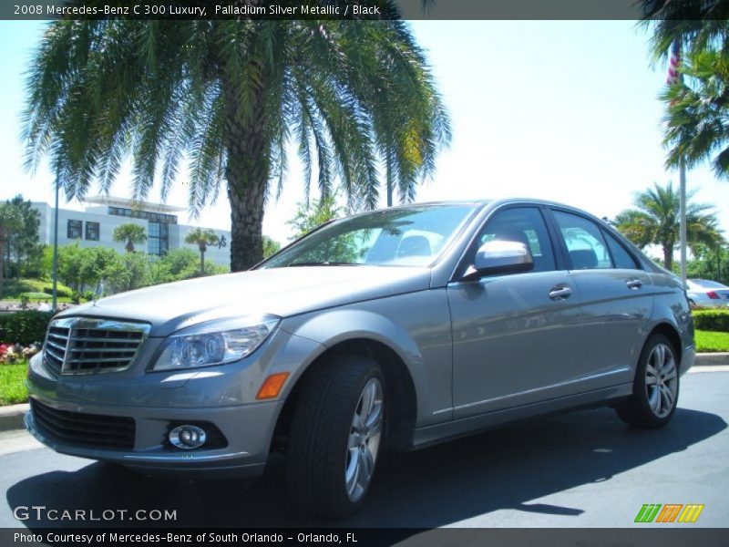 Palladium Silver Metallic / Black 2008 Mercedes-Benz C 300 Luxury