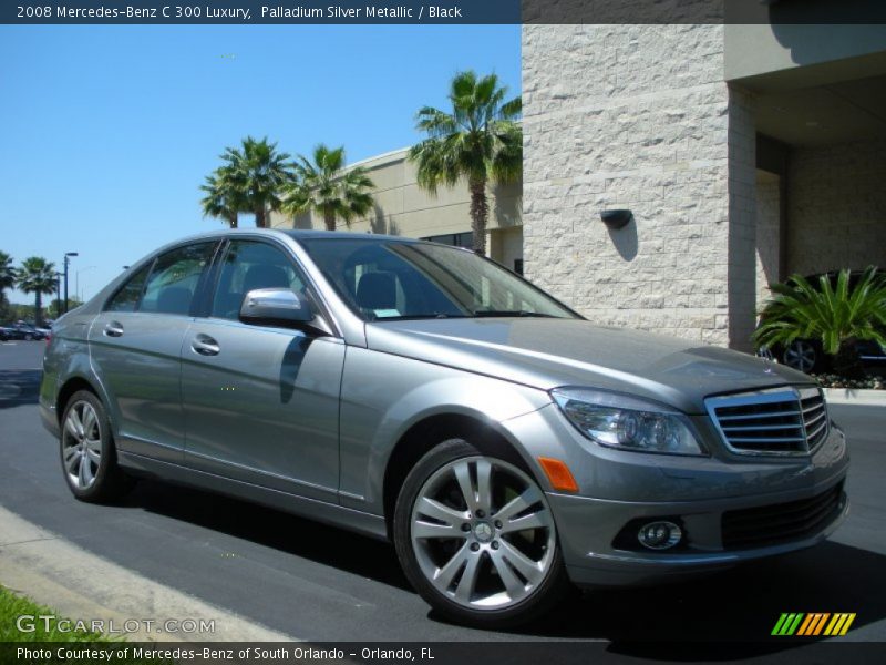 Palladium Silver Metallic / Black 2008 Mercedes-Benz C 300 Luxury