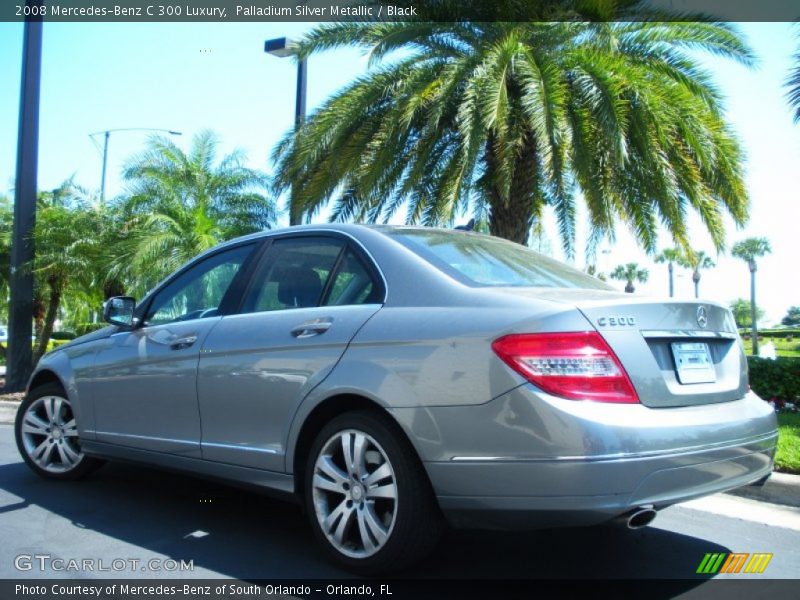 Palladium Silver Metallic / Black 2008 Mercedes-Benz C 300 Luxury