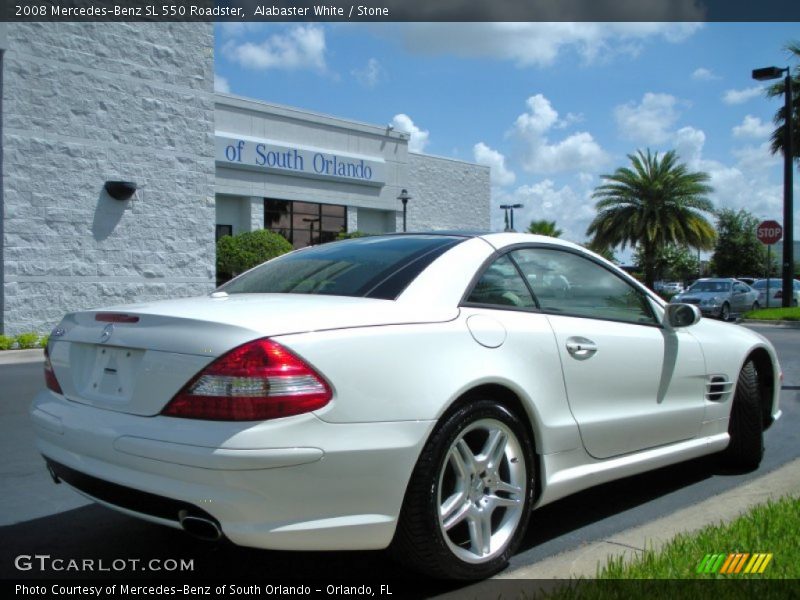 Alabaster White / Stone 2008 Mercedes-Benz SL 550 Roadster