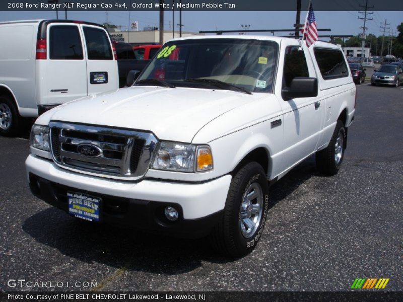 Oxford White / Medium Pebble Tan 2008 Ford Ranger XLT Regular Cab 4x4
