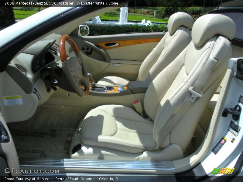 Alabaster White / Stone 2008 Mercedes-Benz SL 550 Roadster