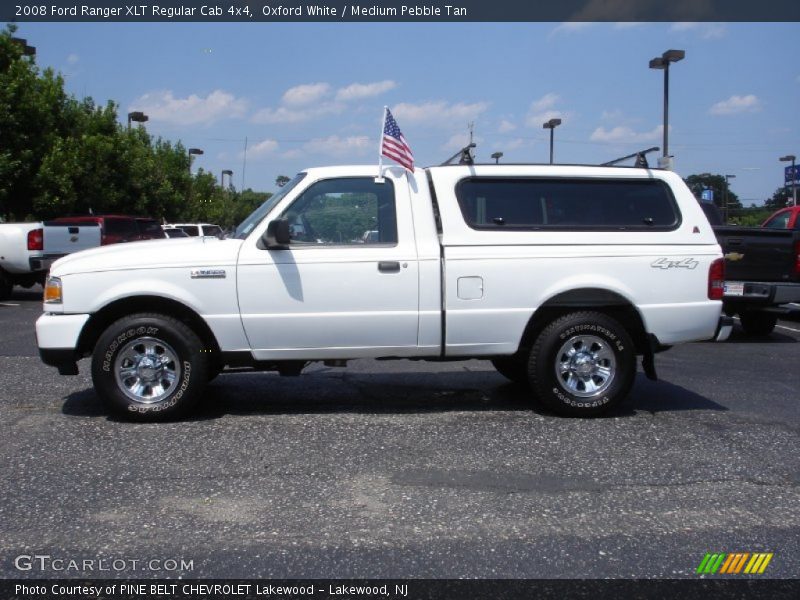 Oxford White / Medium Pebble Tan 2008 Ford Ranger XLT Regular Cab 4x4