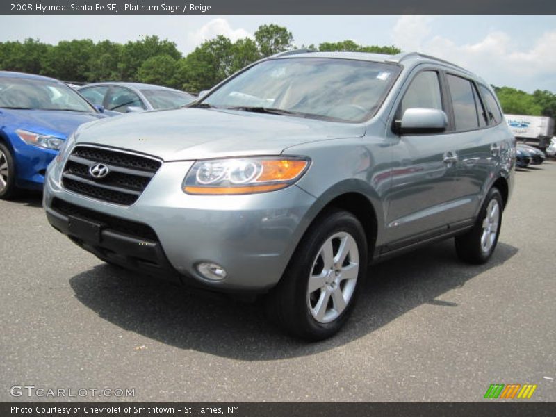 Platinum Sage / Beige 2008 Hyundai Santa Fe SE