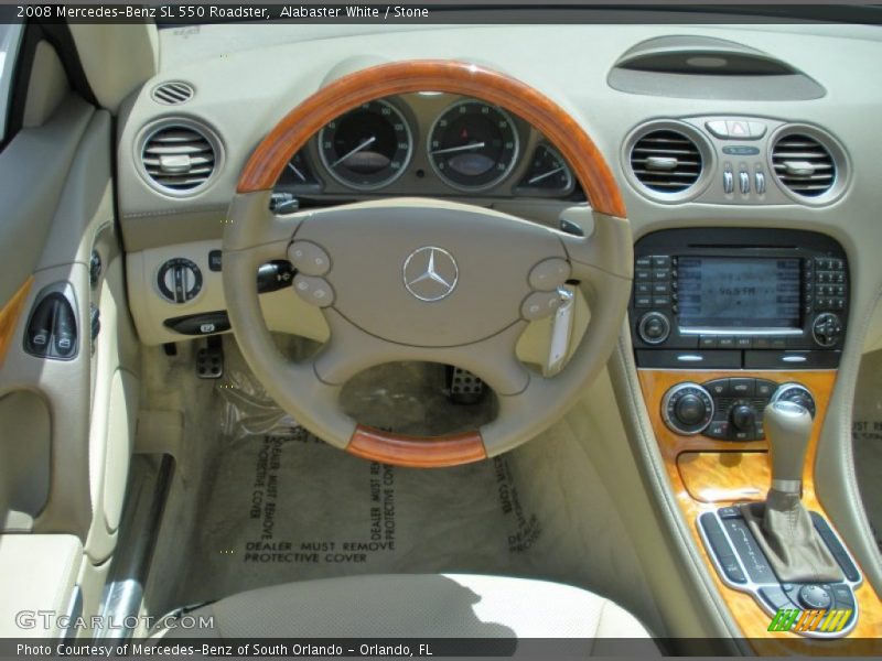 Alabaster White / Stone 2008 Mercedes-Benz SL 550 Roadster