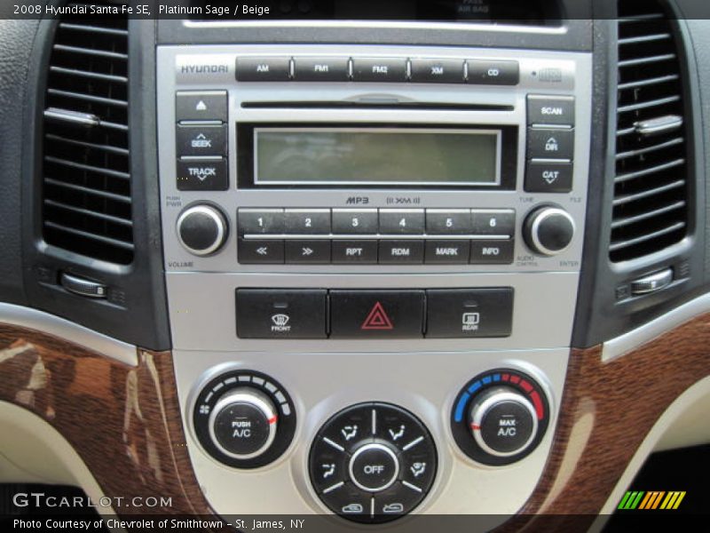 Platinum Sage / Beige 2008 Hyundai Santa Fe SE