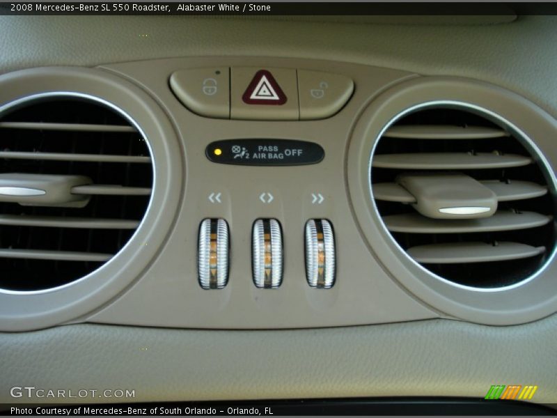Alabaster White / Stone 2008 Mercedes-Benz SL 550 Roadster