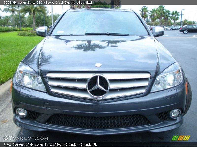 Steel Grey Metallic / Black 2008 Mercedes-Benz C 350 Sport