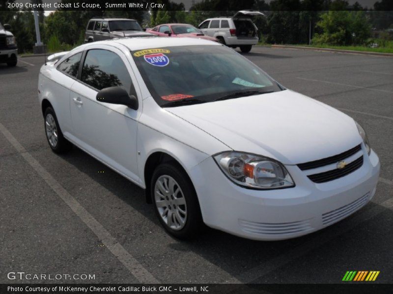 Summit White / Gray 2009 Chevrolet Cobalt LS Coupe