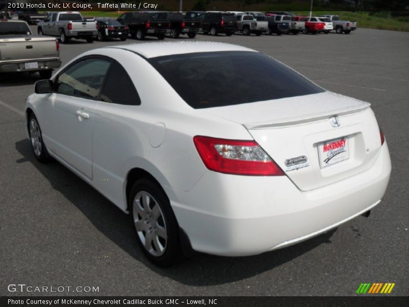 Taffeta White / Gray 2010 Honda Civic LX Coupe
