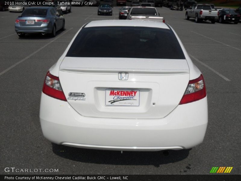 Taffeta White / Gray 2010 Honda Civic LX Coupe